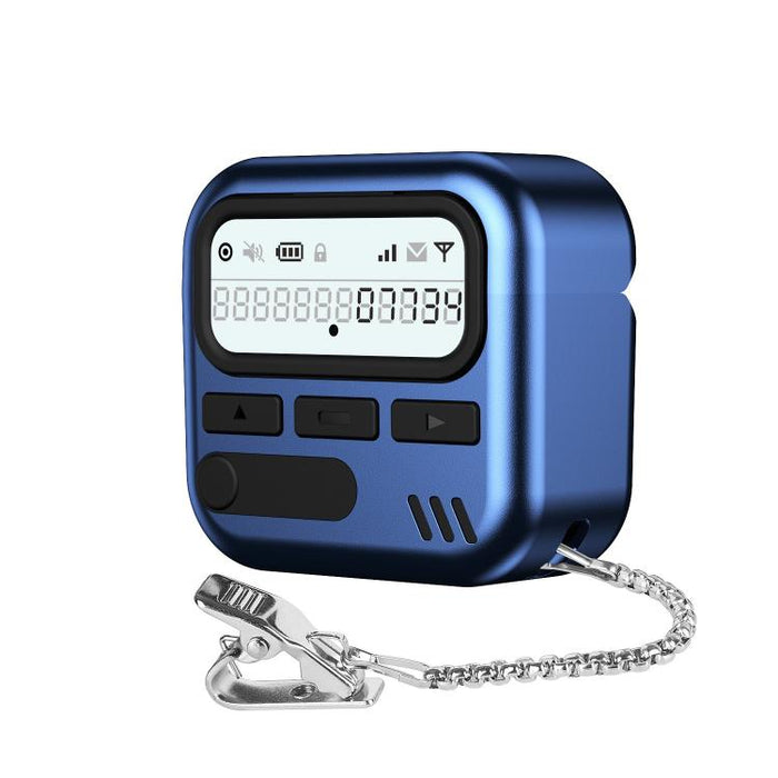 Retro Pager Style Earphone Protective Cover with Metal Chain, For AirPods 4