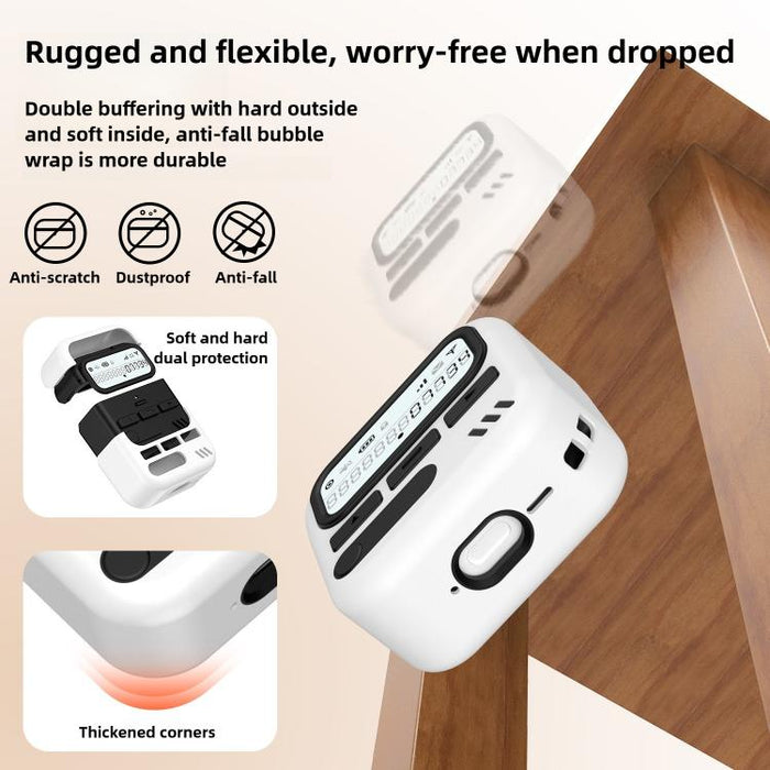 Retro Pager Style Earphone Protective Cover with Metal Chain, For AirPods 4