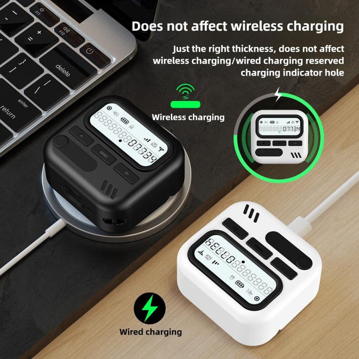 Retro Pager Style Earphone Protective Cover with Metal Chain, For AirPods 4