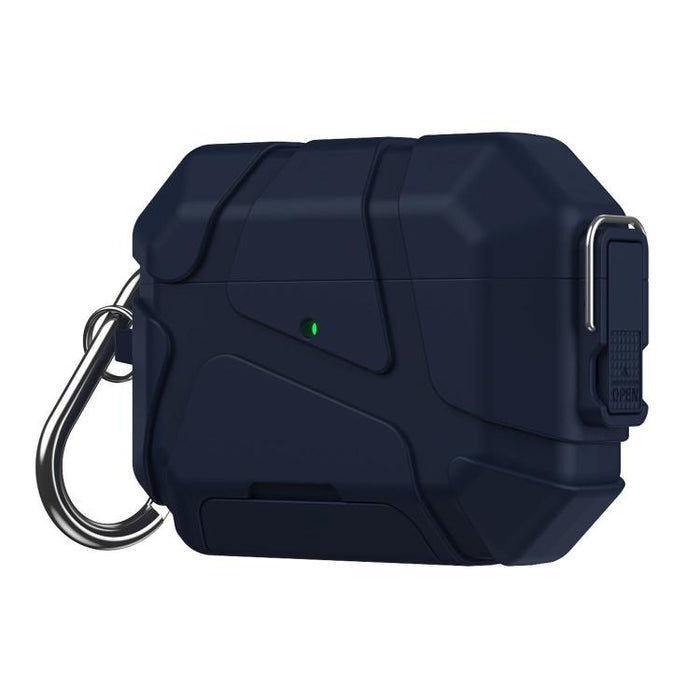 Snap-Lock Invisible Holder Full-Cover TPU Earphone Cover with Carabiner, For AirPods Pro 3