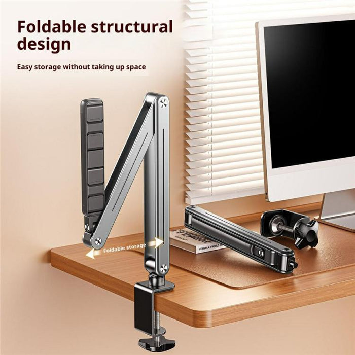 P86 Foldable 360 Degree Rotation Suspension Arm Aluminum Alloy Tablet Stand for Bed / Desk, P86