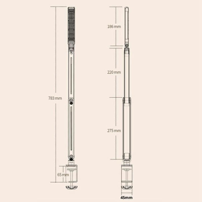 P86 Foldable 360 Degree Rotation Suspension Arm Aluminum Alloy Tablet Stand for Bed / Desk, P86