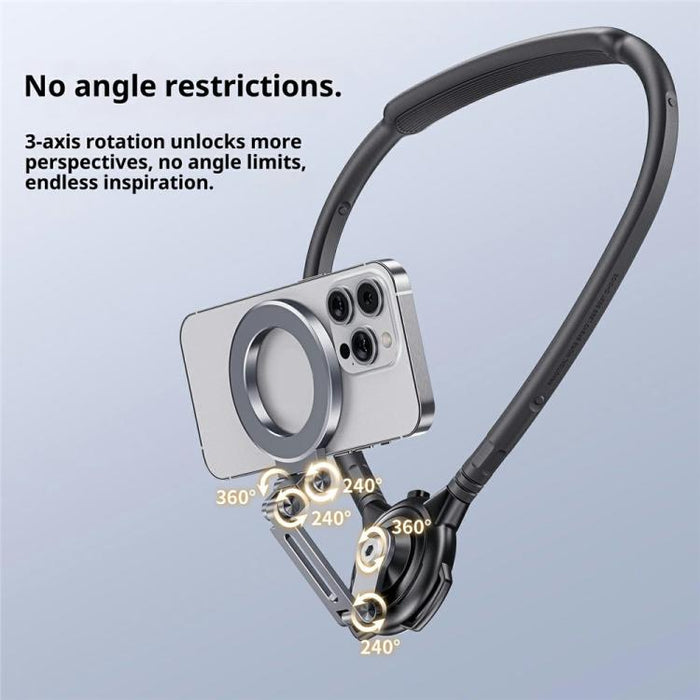 Soporte magnético para teléfono con banda para el cuello G03J para disparos en primera persona, G03J
