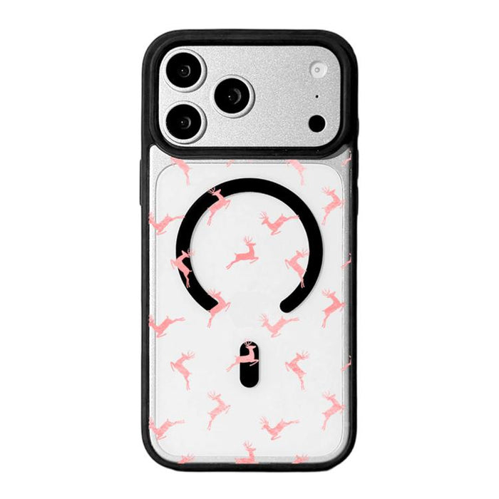Christmas Series Strong Magnetic Painted Black Edge Phone Case, For iPhone 17 Pro Max, For iPhone 17 Pro, For iPhone 17, For iPhone 16 Pro Max, For iPhone 16 Pro, For iPhone 16, For  iPhone 15 Pro Max