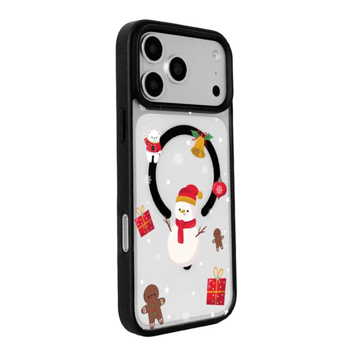 Christmas Series Strong Magnetic Painted Black Edge Phone Case, For iPhone 17 Pro Max, For iPhone 17 Pro, For iPhone 17, For iPhone 16 Pro Max, For iPhone 16 Pro, For iPhone 16, For  iPhone 15 Pro Max