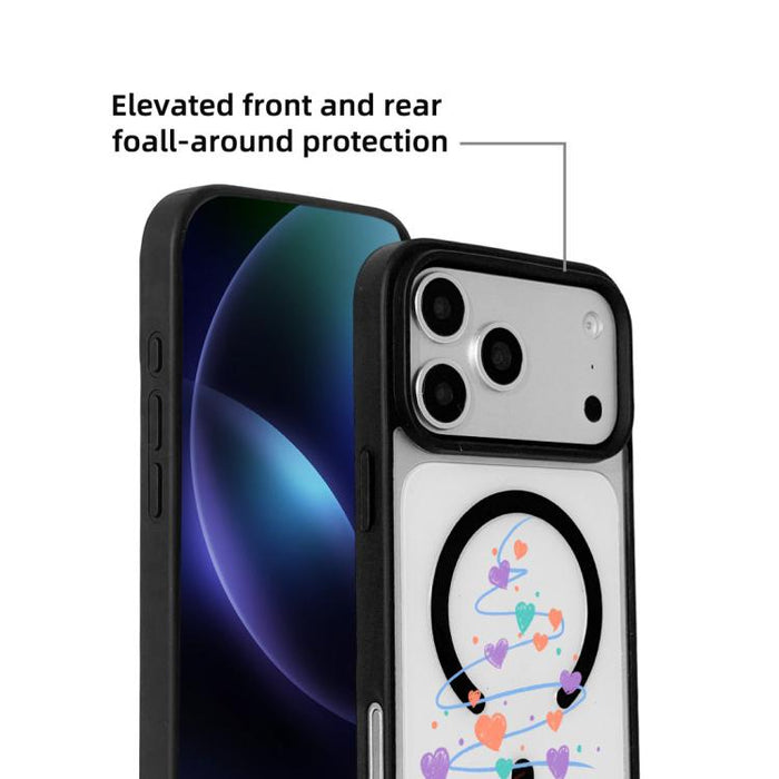 Christmas Series Strong Magnetic Painted Black Edge Phone Case, For iPhone 17 Pro Max, For iPhone 17 Pro, For iPhone 17, For iPhone 16 Pro Max, For iPhone 16 Pro, For iPhone 16, For  iPhone 15 Pro Max