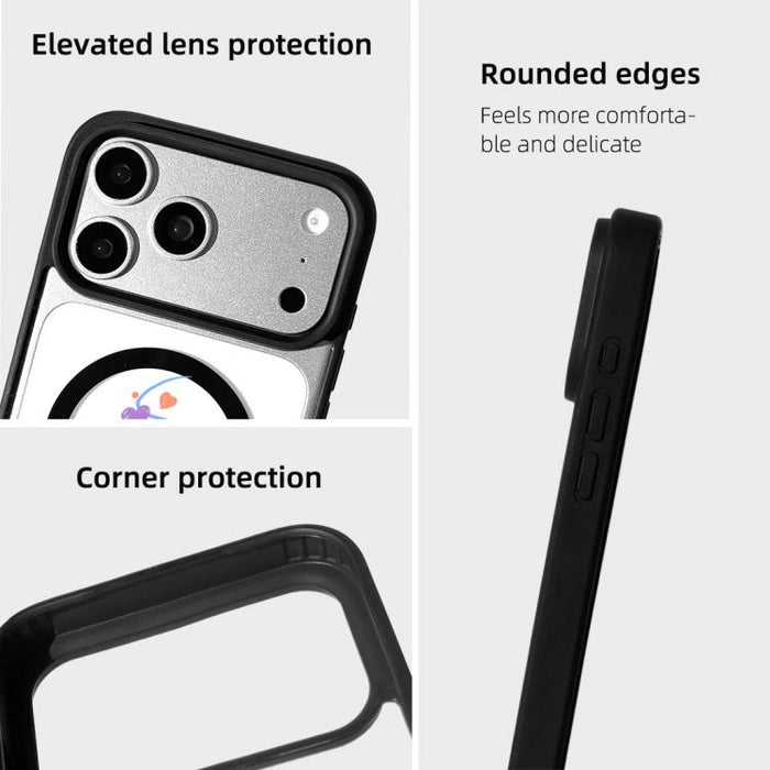 Christmas Series Strong Magnetic Painted Black Edge Phone Case, For iPhone 17 Pro Max, For iPhone 17 Pro, For iPhone 17, For iPhone 16 Pro Max, For iPhone 16 Pro, For iPhone 16, For  iPhone 15 Pro Max