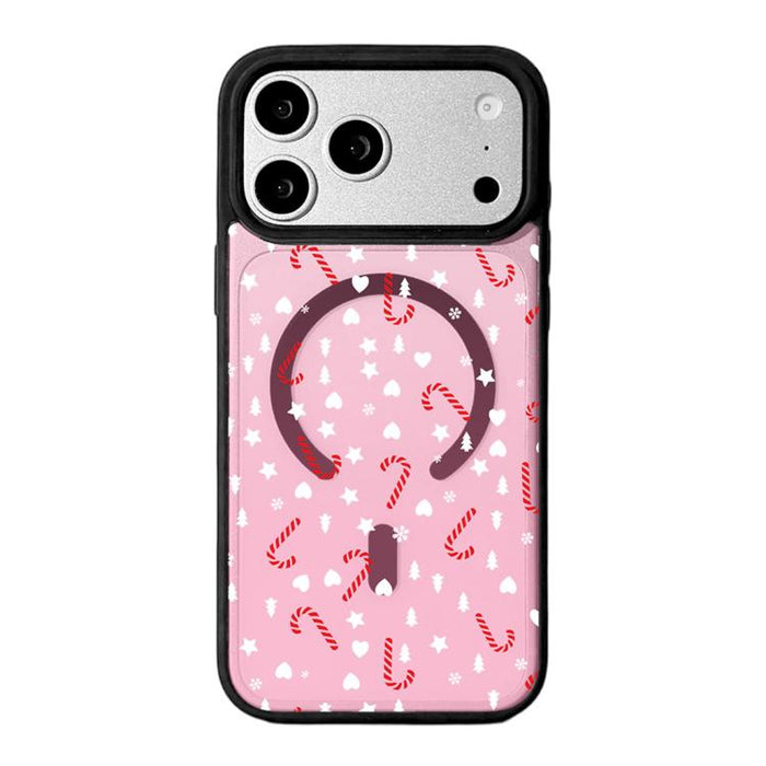 Christmas Series Strong Magnetic Painted Black Edge Phone Case, For iPhone 17 Pro Max, For iPhone 17 Pro, For iPhone 17, For iPhone 16 Pro Max, For iPhone 16 Pro, For iPhone 16, For  iPhone 15 Pro Max