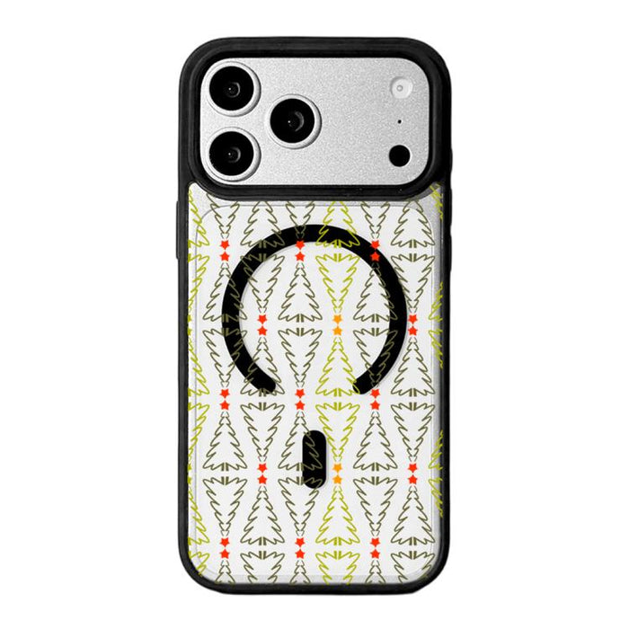 Christmas Series Strong Magnetic Painted Black Edge Phone Case, For iPhone 17 Pro Max, For iPhone 17 Pro, For iPhone 17, For iPhone 16 Pro Max, For iPhone 16 Pro, For iPhone 16, For  iPhone 15 Pro Max