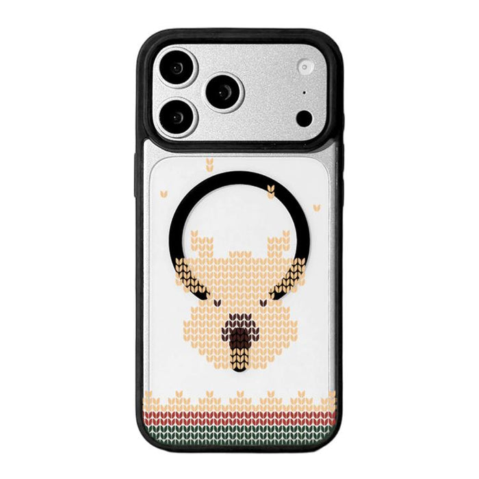 Christmas Series Strong Magnetic Painted Black Edge Phone Case, For iPhone 17 Pro Max, For iPhone 17 Pro, For iPhone 17, For iPhone 16 Pro Max, For iPhone 16 Pro, For iPhone 16, For  iPhone 15 Pro Max