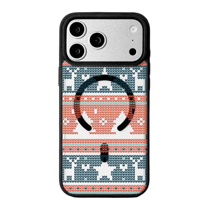 Christmas Series Strong Magnetic Painted Black Edge Phone Case, For iPhone 17 Pro Max, For iPhone 17 Pro, For iPhone 17, For iPhone 16 Pro Max, For iPhone 16 Pro, For iPhone 16, For  iPhone 15 Pro Max