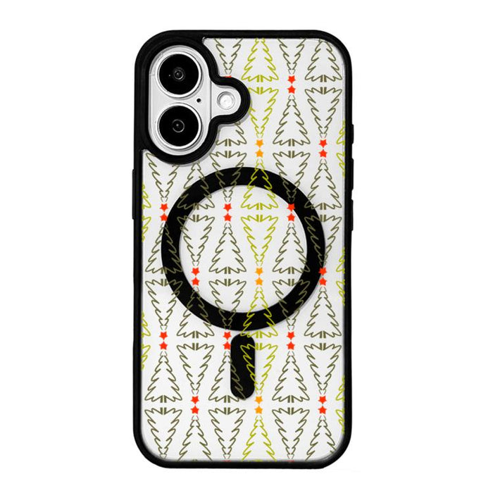 Christmas Series Strong Magnetic Painted Black Edge Phone Case, For iPhone 17 Pro Max, For iPhone 17 Pro, For iPhone 17, For iPhone 16 Pro Max, For iPhone 16 Pro, For iPhone 16, For  iPhone 15 Pro Max