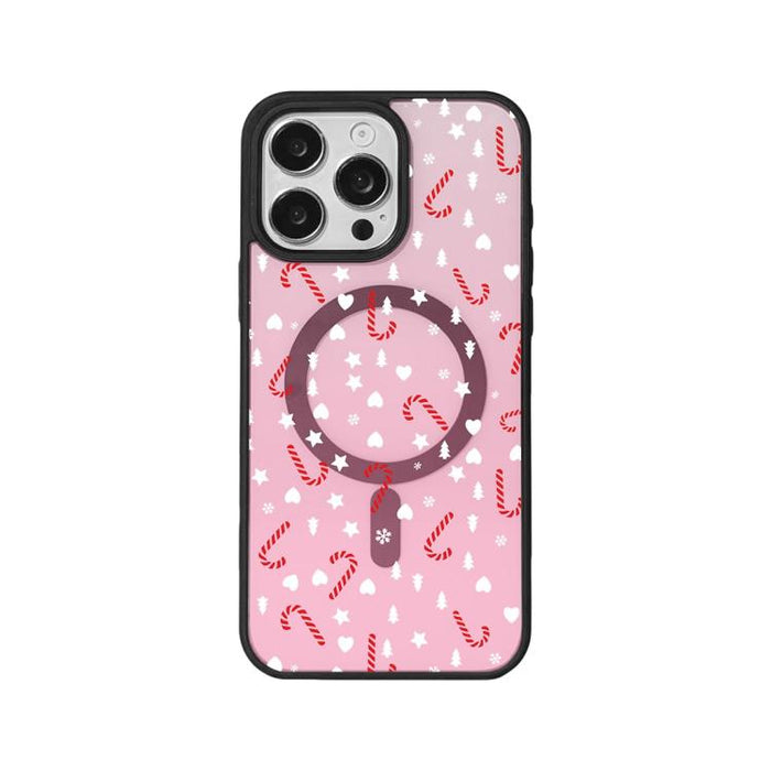Christmas Series Strong Magnetic Painted Black Edge Phone Case, For iPhone 17 Pro Max, For iPhone 17 Pro, For iPhone 17, For iPhone 16 Pro Max, For iPhone 16 Pro, For iPhone 16, For  iPhone 15 Pro Max