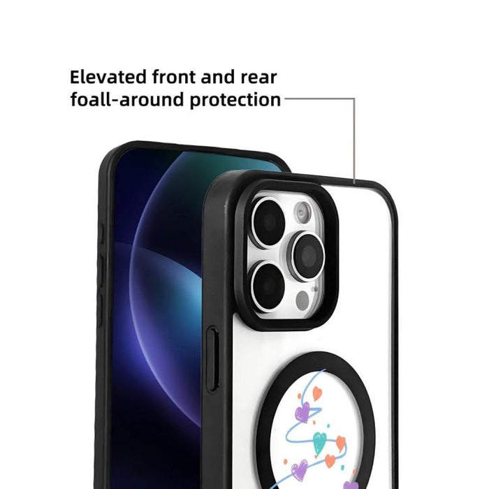 Christmas Series Strong Magnetic Painted Black Edge Phone Case, For  iPhone 15 Pro