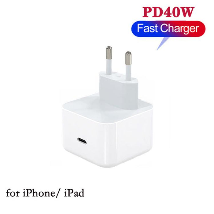 Cargador A3365 PD40W con interfaz USB-C/Tipo-C y enchufe europeo., EU Plug
