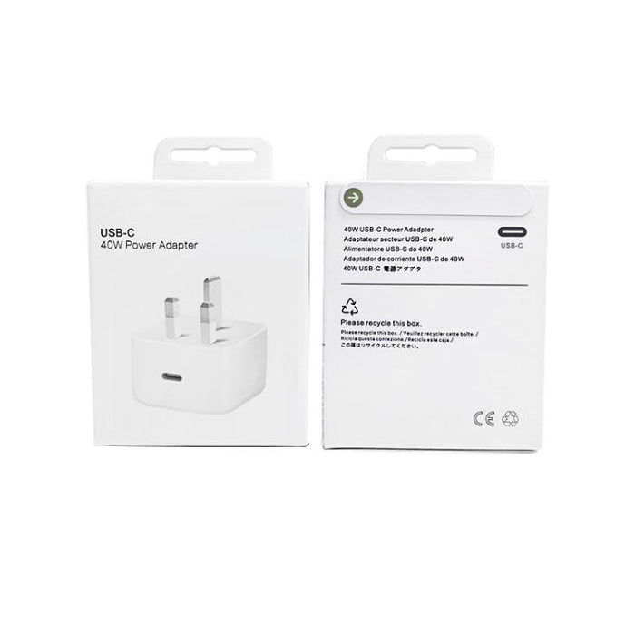 Cargador A3365 PD40W con interfaz USB-C/Tipo-C y enchufe británico., UK Plug