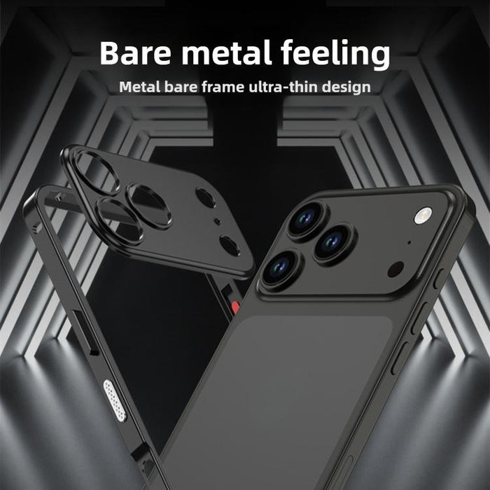 Ultra-Thin Alloy Metal Frame Shockproof Phone Case with  Lens Frame, For iPhone 17 Pro Max, For iPhone 17 Pro