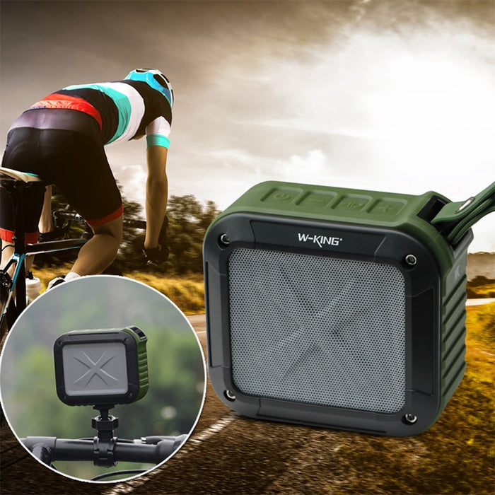 W-KING S7 Mini altavoz inalámbrico a prueba de agua con TF / FM / AUX / NFC Bluetooth Bike Speaker, black, Naranja, blue, Ejercito verde