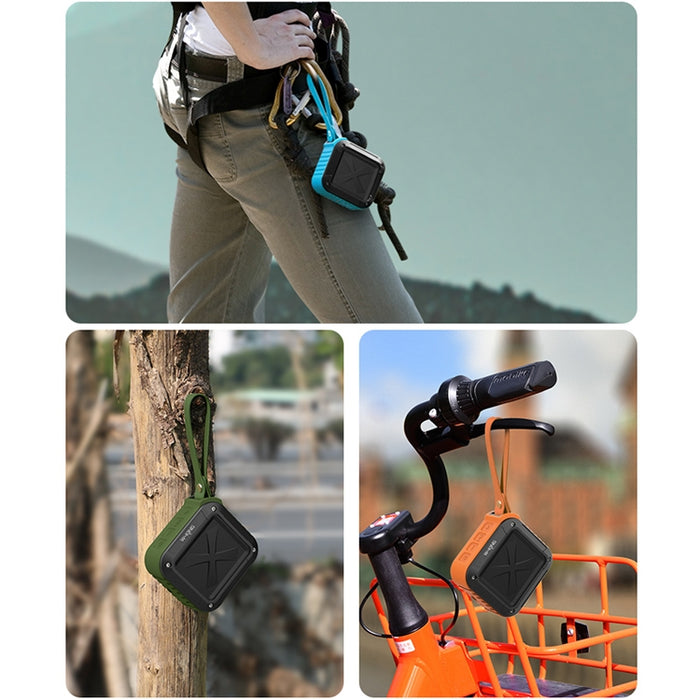 W-KING S7 Mini altavoz inalámbrico a prueba de agua con TF / FM / AUX / NFC Bluetooth Bike Speaker, black, Naranja, blue, Ejercito verde