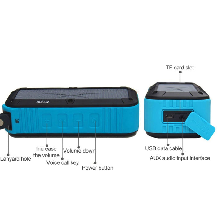 W-KING S20 Loundspeakers IPX6 Altavoz Bluetooth resistente al agua Altavoz portátil NFC Bluetooth para exteriores/ducha/bicicleta Radio FM