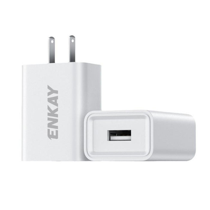 Cargador de pared USB ENKAY de 10 W, adaptador de corriente de 5 V y 2 A, EU Plug, US Plug