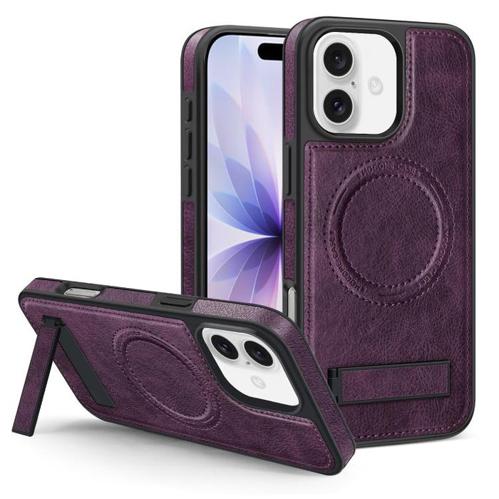 Multi-function Holder MagSafe PU Phone Case, For iPhone 17 Pro Max, For iPhone 17 Pro, For iPhone 17, For iPhone  Air