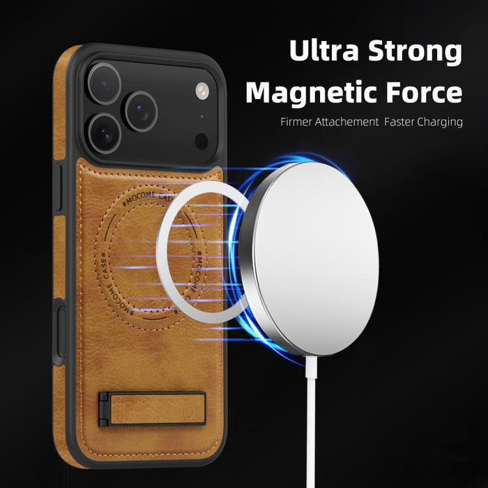Multi-function Holder MagSafe PU Phone Case, For iPhone 17 Pro Max, For iPhone 17 Pro, For iPhone 17, For iPhone  Air