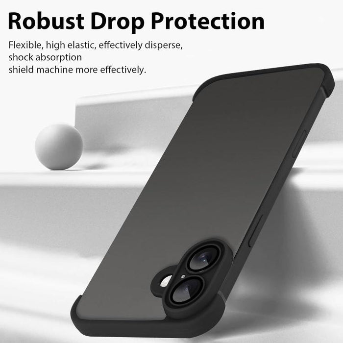 Funda ultradelgada sin marco de TPU con cuatro airbags en las esquinas y protección antigolpes para la lente., For iPhone 16 Pro Max, For iPhone 16 Pro, For iPhone 16 Plus, For iPhone 16
