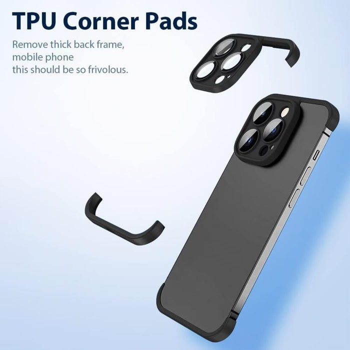 Funda ultradelgada sin marco de TPU con cuatro airbags en las esquinas y protección antigolpes para la lente., For iPhone 15 Pro Max, For iPhone 15 Pro, For iPhone 15 Plus, For iPhone 15
