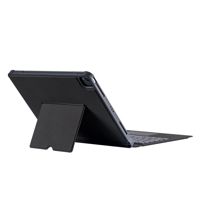 Funda protectora magnética con airbag en las cuatro esquinas y teclado Bluetooth retroiluminado dividido, For iPad Air 13 2025 / 2024 / Pro 12.9