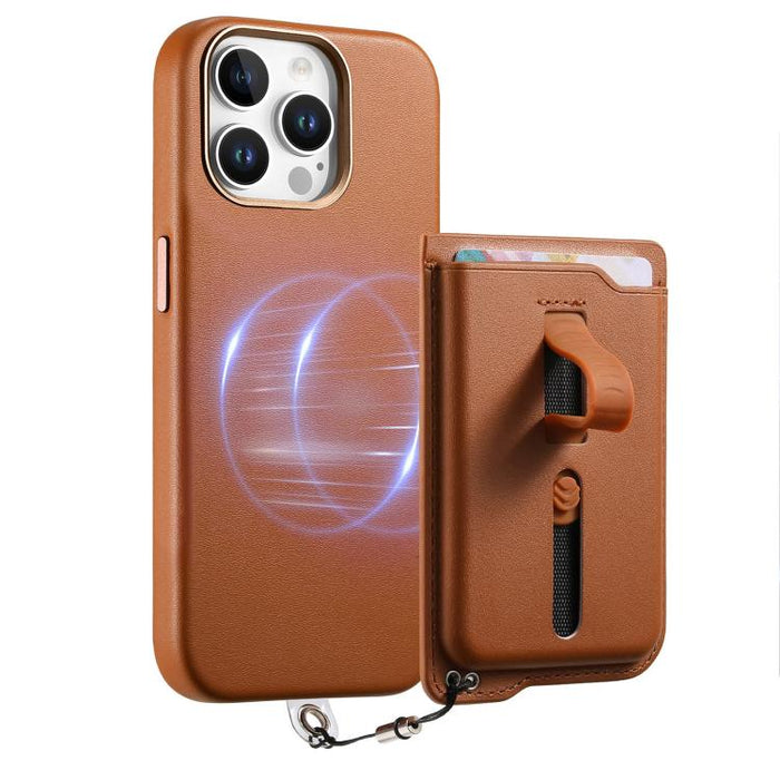 Funda para teléfono con tarjetero magnético desmontable, anillo de agarre y cuerda antipérdida., For iPhone 14 Pro, For iPhone 14 Pro Max