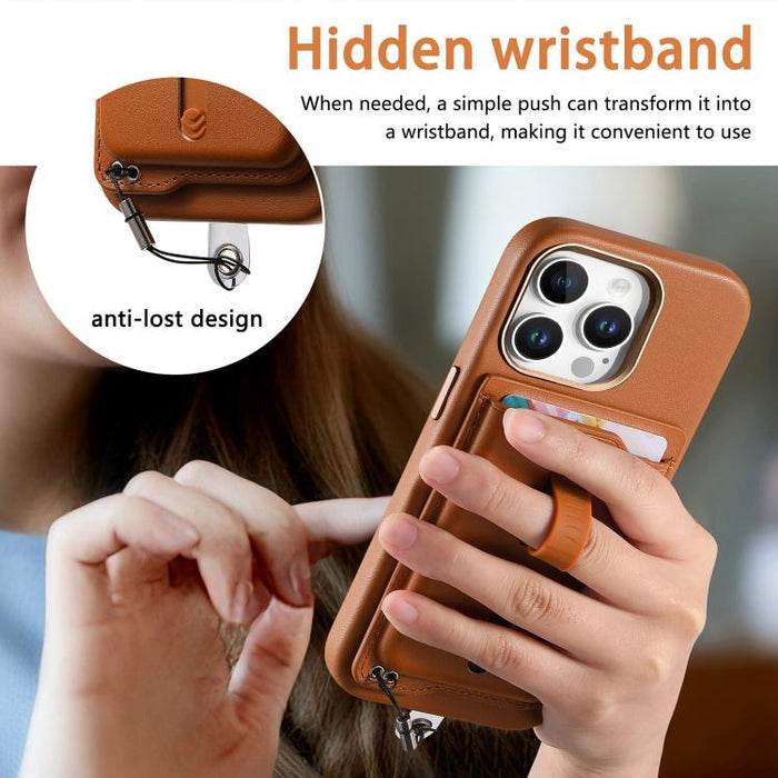 Funda para teléfono con tarjetero magnético desmontable, anillo de agarre y cuerda antipérdida., For iPhone 14 Pro, For iPhone 14 Pro Max