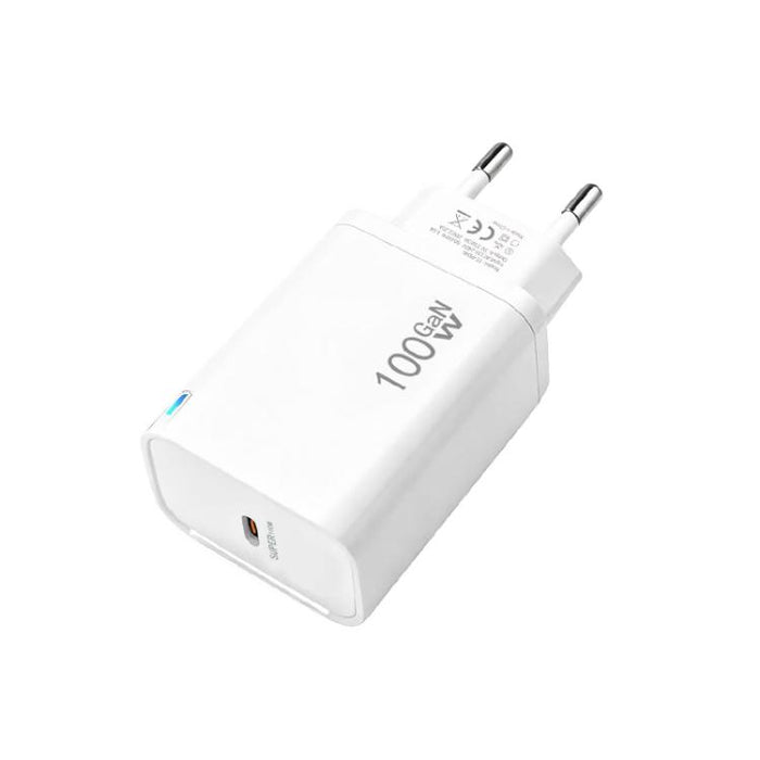 Cargador TE-PD46 GaN de 100 W PD de 45 W con protocolo totalmente compatible y enchufe europeo.