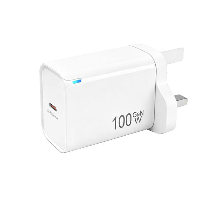 Cargador TE-PD46 GaN de 100 W PD de 45 W con protocolo totalmente compatible, enchufe británico.
