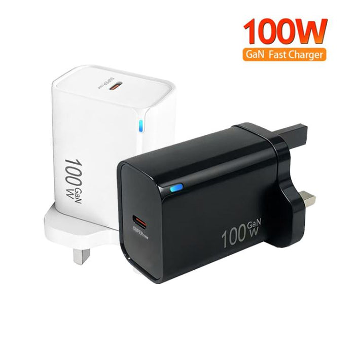 Cargador TE-PD46 GaN de 100 W PD de 45 W con protocolo totalmente compatible, enchufe británico.