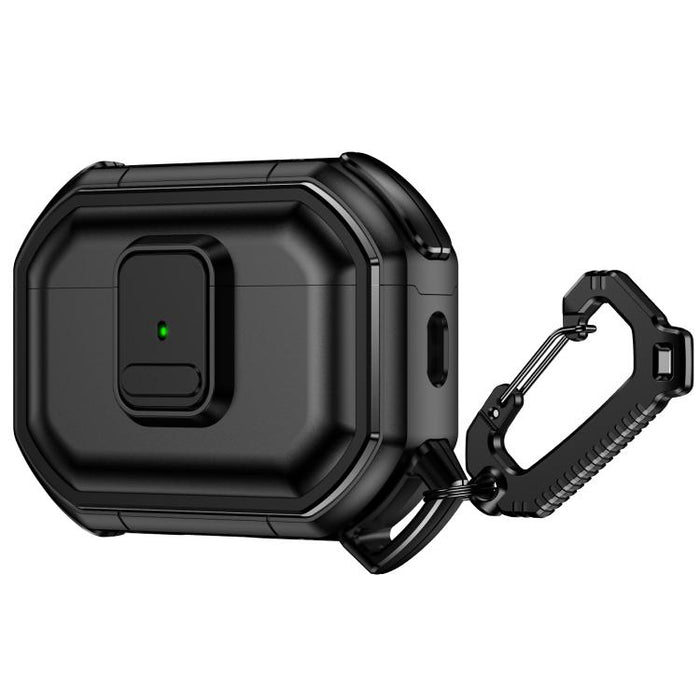 Funda protectora antigolpes para auriculares de policarbonato con cierre a presión y mosquetón., For AirPods Pro 3, For AirPods Pro 2