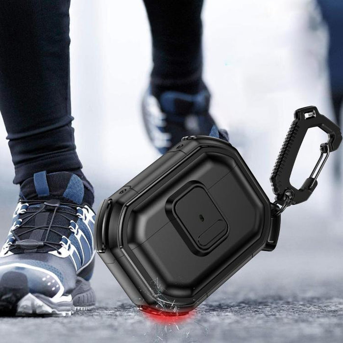 Funda protectora antigolpes para auriculares de policarbonato con cierre a presión y mosquetón., For AirPods Pro 3, For AirPods Pro 2