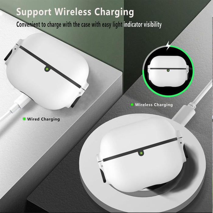 Funda protectora para auriculares de PC con interruptor de resorte bilateral y mosquetón, For AirPods Pro 3, For AirPods Pro 2