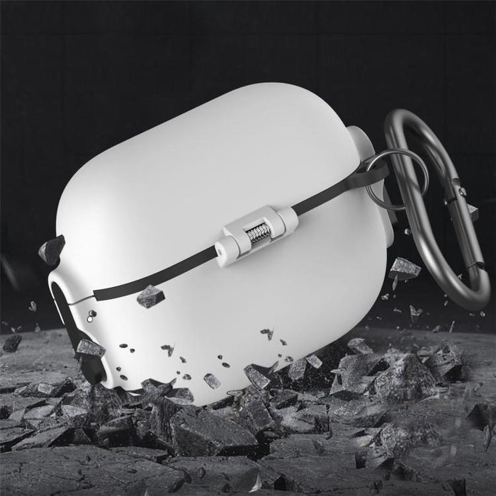 Funda protectora para auriculares de PC con interruptor de resorte bilateral y mosquetón, For AirPods Pro 3, For AirPods Pro 2
