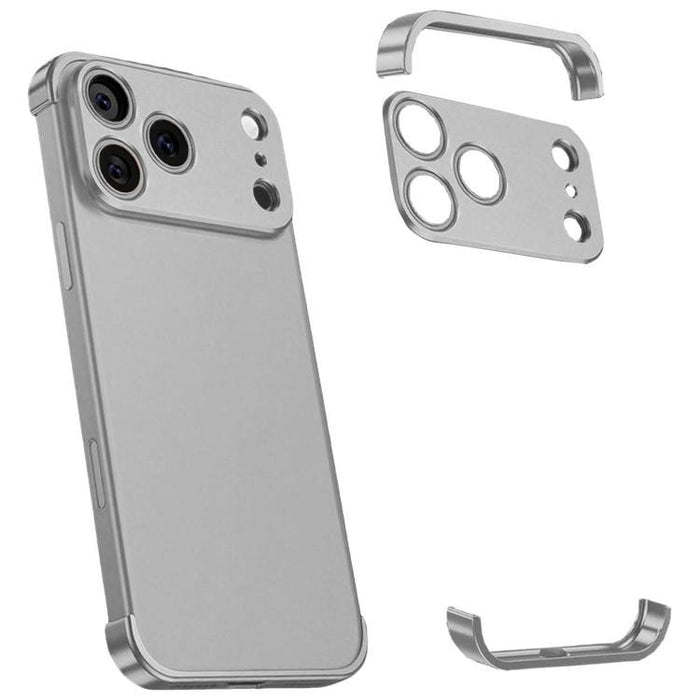 Funda para teléfono ultradelgada sin marco de aleación de titanio con protección antichoque en las cuatro esquinas, For iPhone 17 Pro Max, For iPhone 17 Pro, For iPhone 17, For iPhone Air