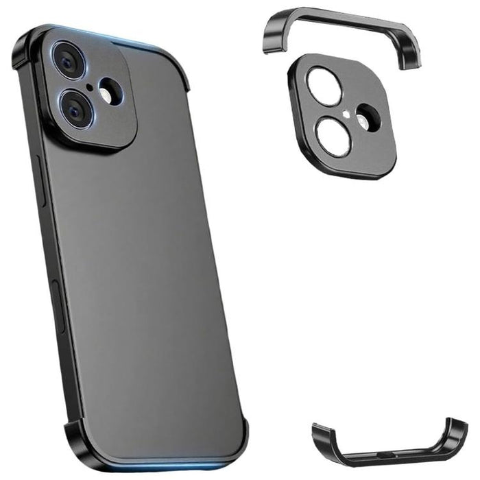 Funda para teléfono ultradelgada sin marco de aleación de titanio con protección antichoque en las cuatro esquinas, For iPhone 17 Pro Max, For iPhone 17 Pro, For iPhone 17, For iPhone Air