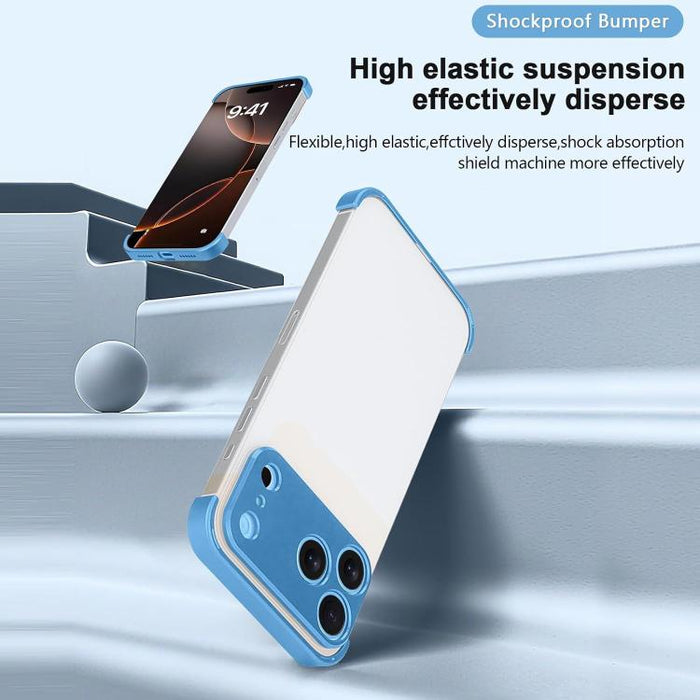 Funda para teléfono ultradelgada sin marco de aleación de titanio con protección antichoque en las cuatro esquinas, For iPhone 17 Pro Max, For iPhone 17 Pro, For iPhone 17, For iPhone Air
