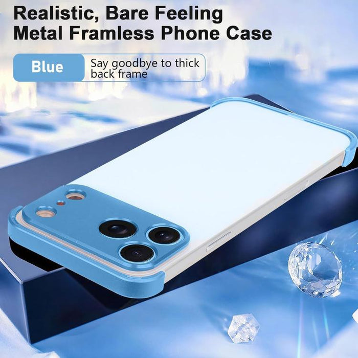 Funda para teléfono ultradelgada sin marco de aleación de titanio con protección antichoque en las cuatro esquinas, For iPhone 17 Pro Max, For iPhone 17 Pro, For iPhone 17, For iPhone Air