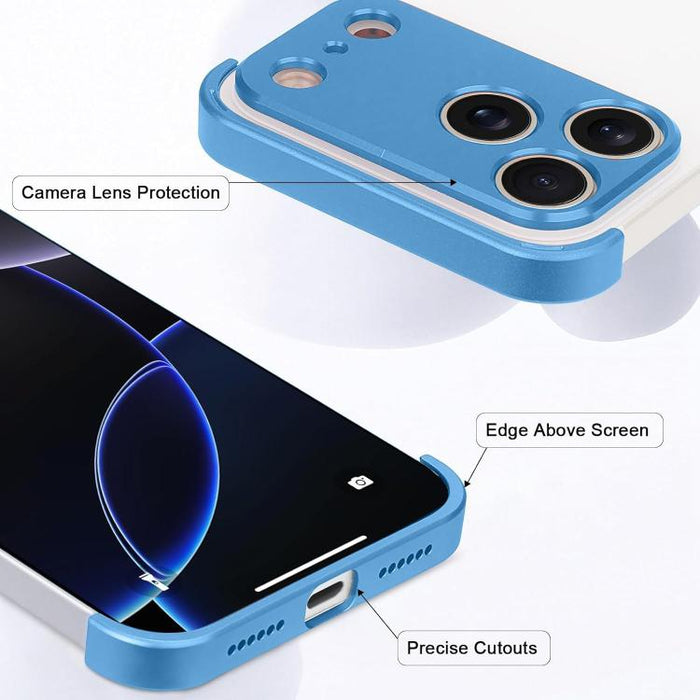 Funda para teléfono ultradelgada sin marco de aleación de titanio con protección antichoque en las cuatro esquinas, For iPhone 17 Pro Max, For iPhone 17 Pro, For iPhone 17, For iPhone Air