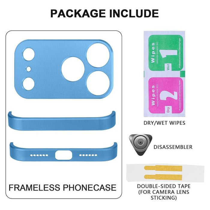 Funda para teléfono ultradelgada sin marco de aleación de titanio con protección antichoque en las cuatro esquinas, For iPhone 17 Pro Max, For iPhone 17 Pro, For iPhone 17, For iPhone Air
