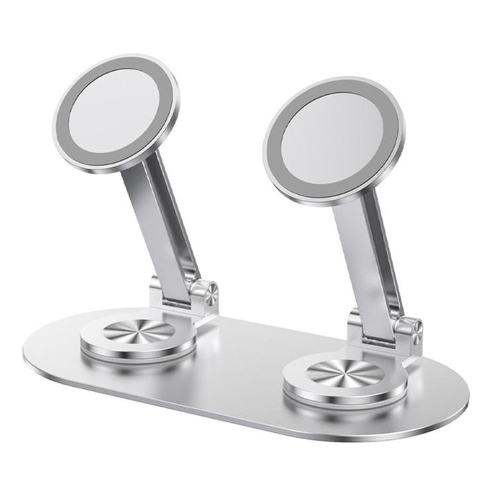 Soporte para teléfono CX-3 de aleación de aluminio giratorio 360 grados, con ángulo ajustable y doble cabezal magnético.