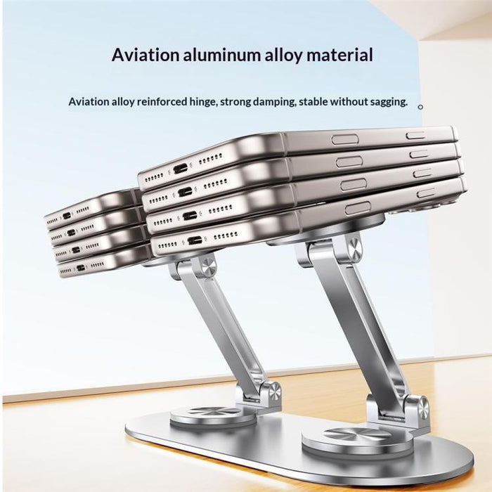 Soporte para teléfono CX-3 de aleación de aluminio giratorio 360 grados, con ángulo ajustable y doble cabezal magnético.