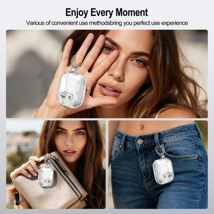 Funda protectora para auriculares de TPU con soporte magnético y anillo para el dedo, con diseño de estrellas y hebilla., For AirPods Pro 3