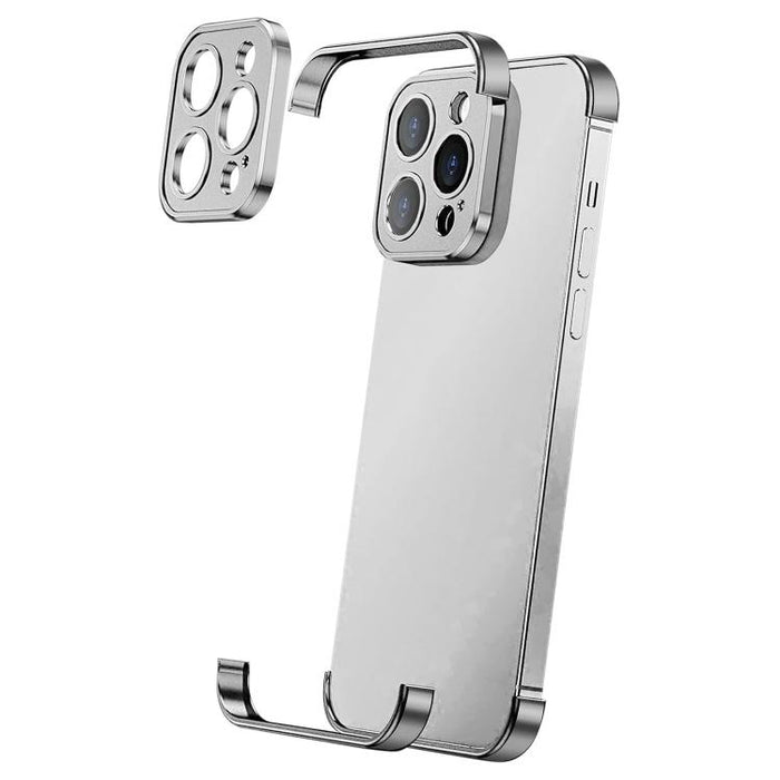 Funda para teléfono ultradelgada sin marco de aleación de titanio con protección antichoque en las cuatro esquinas, For iPhone 16 Pro Max, For iPhone 16 Pro, For iPhone 16 Plus, For iPhone 16