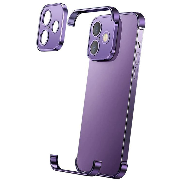 Funda para teléfono ultradelgada sin marco de aleación de titanio con protección antichoque en las cuatro esquinas, For iPhone 16 Pro Max, For iPhone 16 Pro, For iPhone 16 Plus, For iPhone 16